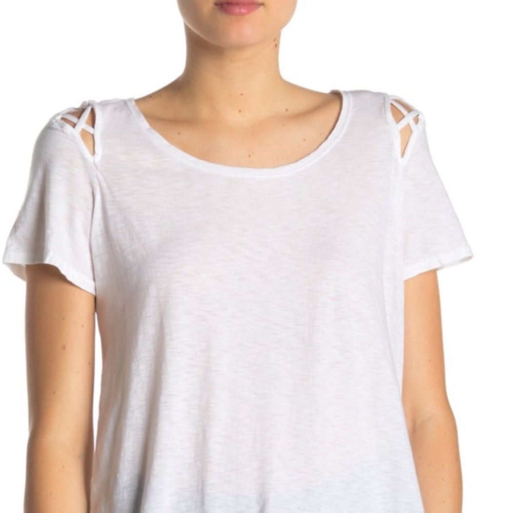 NWOT Michael Stars Crew Neck Cutout T-Shirt.